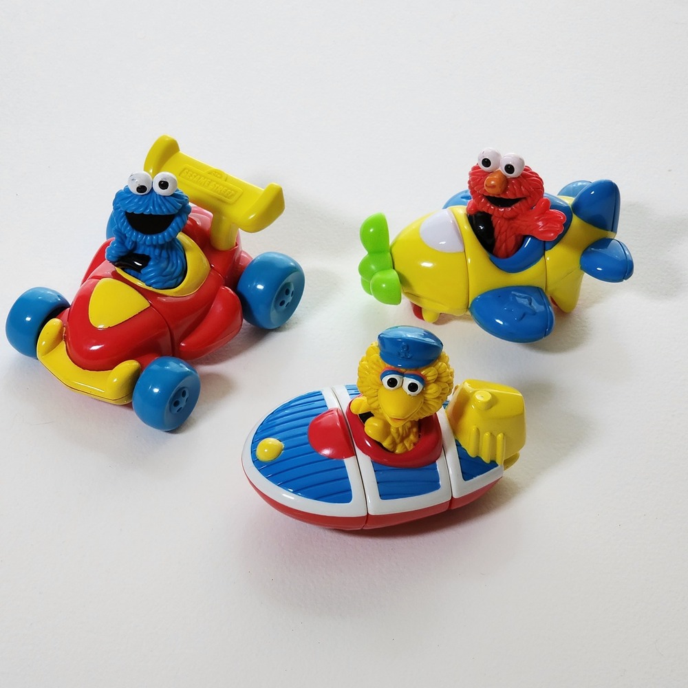 Tyco Sesame Street Switch Ems Interchangeable Vehicles 90s VTG Toy Elmo Big Bird